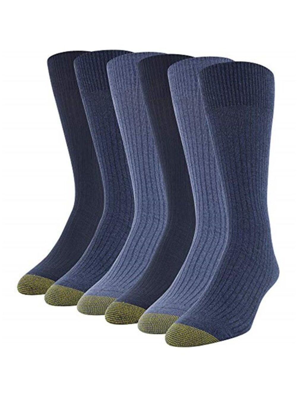 Mens Crew Socks 6Pair Moisture Wicking Cotton Blend Dress Casual Shoe Size6-12.5